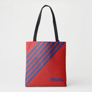 Monogram rood wit Tas