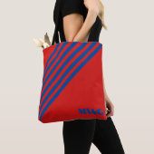 Monogram rood wit Tas (Dichtbij)
