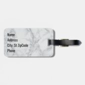 Monogram Rood, zwart en grijze marmer Bagagelabel (Achterkant horizontaal)