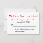 Monogram rood zwart RSVP versie 2 (Voorkant)