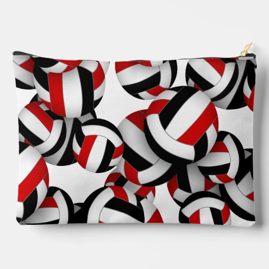 Monogram rood zwart volleyballen patroon etui (Achterkant)