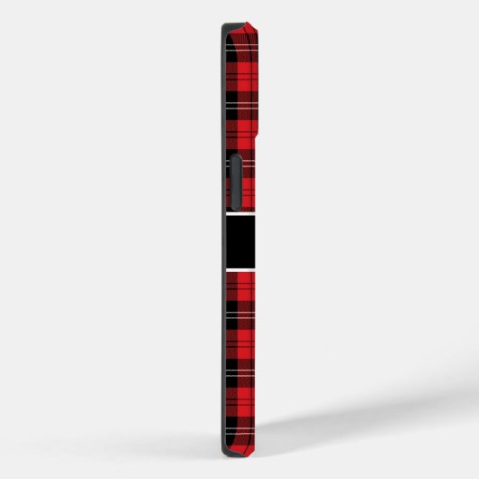 Monogram Rood Zwart Wit Tartan Buffalo Case-Mate iPhone Case (Achterkant / Rechts)