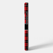 Monogram rood zwart wit tartan Buffalo Plaid  Case-Mate iPhone Case (Achterkant / Links)