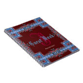 monogram roodblauw monogram roodblauw monogram notitieboek (Rechterzijde)