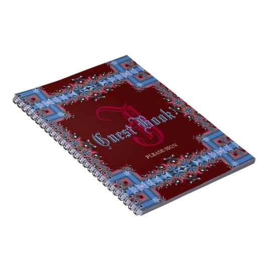  monogram roodblauw monogram roodblauw monogram notitieboek (Rechterzijde)