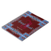 monogram roodblauw monogram roodblauw monogram notitieboek (Linkerzijde)