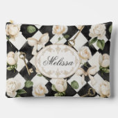 Monogram  Roos Bloemen Zwart Wit Diamant Etui (Voorkant)