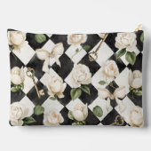 Monogram  Roos Bloemen Zwart Wit Diamant Etui (Achterkant)