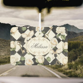 Monogram  Roos Bloemen Zwart Wit Diamant Luchtverfrisser