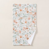 Monogram Roos Eucalyptus Bladeren Groene Bloemen Bad Handdoek (Handdoek)