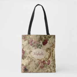  monogram Roos Floral Tote Bag