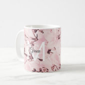 Monogram Roos Flower Coffee Mok (Voorkant links)