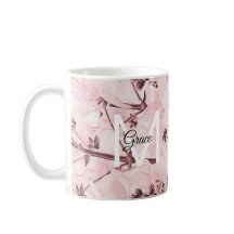 Monogram Roos Flower Coffee Mok