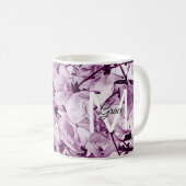 Monogram Roos Flower Coffee Mok (Voorkant rechts)