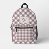 Monogram  Roos Gingham Boerderij stijl Bedrukte Rugzak (Voorkant)