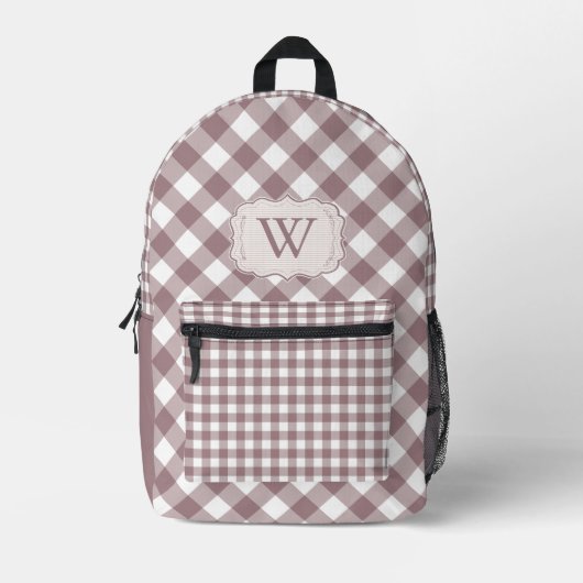 Monogram  Roos Gingham Boerderij stijl Bedrukte Rugzak (Voorkant)