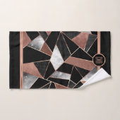 Monogram Roos Gold Abstract Pattern Bath Towel Set Bad Handdoek (Handdoek)