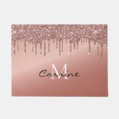 Monogram Roos Gold Driving Glitter Metallic Deurmat (Voorkant)