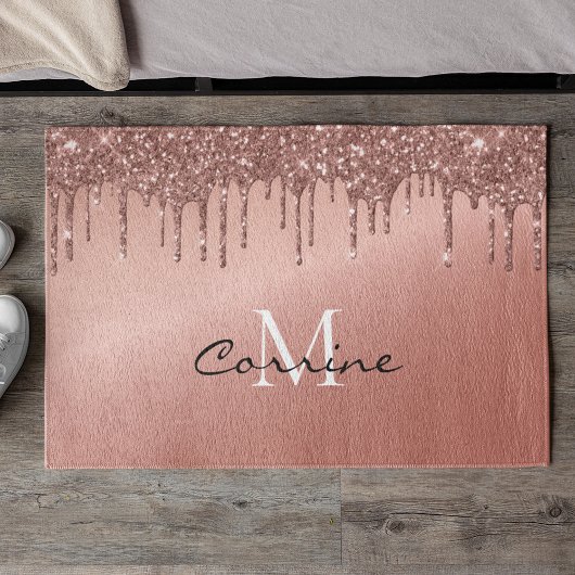 Monogram Roos Gold Driving Glitter Metallic Deurmat