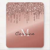 Monogram Roos Gold Driving Glitter Metallic Muismat (Voorkant)