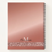 Monogram Roos Gold Driving Glitter Metallic Notitieboek (Achterkant)
