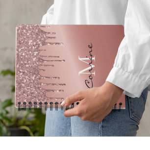 Monogram Roos Gold Driving Glitter Metallic Notitieboek