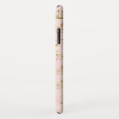 Monogram roos Gold en Gold Foil Musical Notes Case-Mate iPhone Case (Achterkant/rechts)