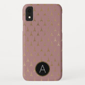 Monogram Roos Gold en Gold Foil Parijs Frankrijk Case-Mate iPhone Case (Achterkant)