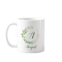 Monogram Roos Gold en groene geometrische adem