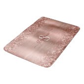 Monogram Roos Gold Faux-Glitter Girly Glam Badmat (Gekanteld)