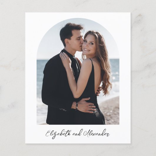 Monogram Roos Gold Foil Budget Weddenschap (Achterkant)