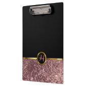 Monogram Roos Gold Glitter Design Klembord (Links)