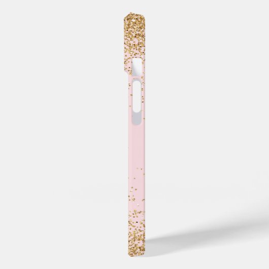Monogram Roos Gold Glitter Girly Glam Case-Mate iPhone Case (Achterkant / Links)