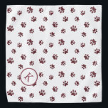 Monogram roos Gold Glitter Paw Printerpatroon Bandana<br><div class="desc">Show hoeveel je van dieren houdt met deze schattige roos gouden glitterpaw die gepatterde bandana bevat met je monogram of initiaal. Laat je huisdier er ook schattig uitzien.</div>