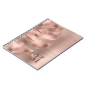 Monogram Roos Gold Leaf Notitieboek (Linkerzijde)