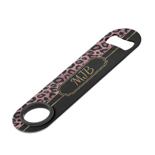 Monogram Roos Gold Leopard Speed Flessenopener