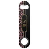 Monogram Roos Gold Leopard Speed Flessenopener (Voorkant)