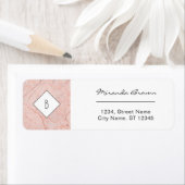 Monogram Roos Gold Marble Return Address Label (Insitu)