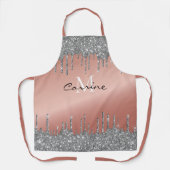 Monogram Roos Gold Metallic + Pewter Glitter Drive Schort (Voorkant)