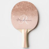 Monogram Roos Gold Ombre Tafeltennisbatje (Voorkant)