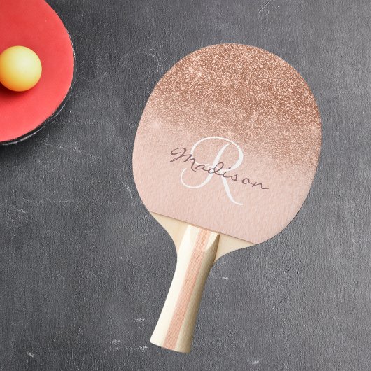 Monogram Roos Gold Ombre Tafeltennisbatje