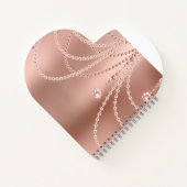 Monogram Roos Gold Pearls Diamonds Bling Glam Notitieboek (Achterkant)