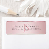 Monogram Roos Gold Return personaliseren Etiket (Insitu)