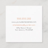 Monogram Roos Gold Vierkante Visitekaartje (Achterkant)