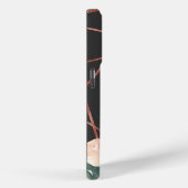 Monogram Roos Gold Waterverf Floral Dark Grey Case-Mate iPhone Case (Achterkant / Rechts)