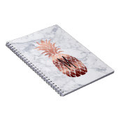 Monogram roos goud anananas notitieboek (Rechterzijde)