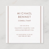 Monogram Roos Goud Metallic Folie Consultant Vierkante Visitekaartje (Achterkant)