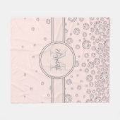 monogram roos gouddiamanten monogram fleece deken (Voorkant (Horizontaal))