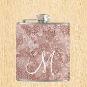 Monogram Roos Gouden Glitter Camouflage camo Heupfles