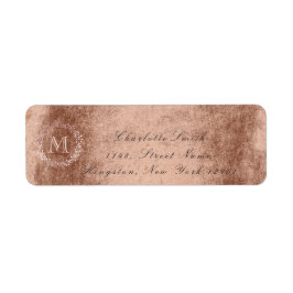 Monogram Roos Gouden Koperkrans Royal RSVP Etiket